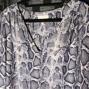 Rebecca Taylor silk snake print blouse